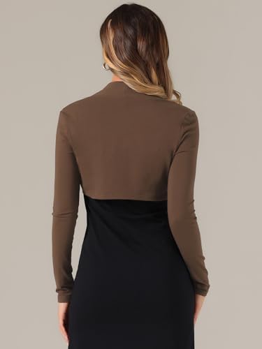 Image of Allegra K Elegant Shrugs for Women Long Sleeve Open Front Bolero Shrug