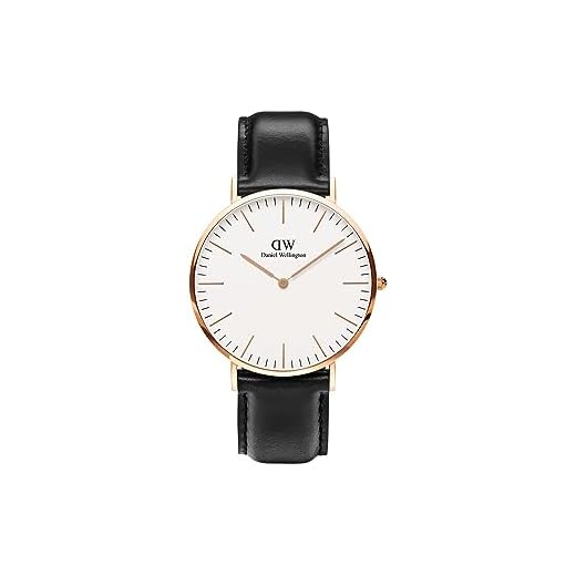 Daniel Wellington Classic Sheffield, Reloj Negro/Oro Rosado, 40mm, Cuero, para Hombre