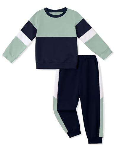 Image of Toddler Boy Clothes Long Sleeve Hoodie Sweatsuits Tops and Pants 2Pcs Boys Fall Winter Outfits Set