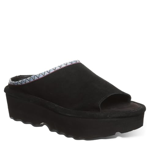 BEARPAW Women's Navigate Black Sandal Size 8