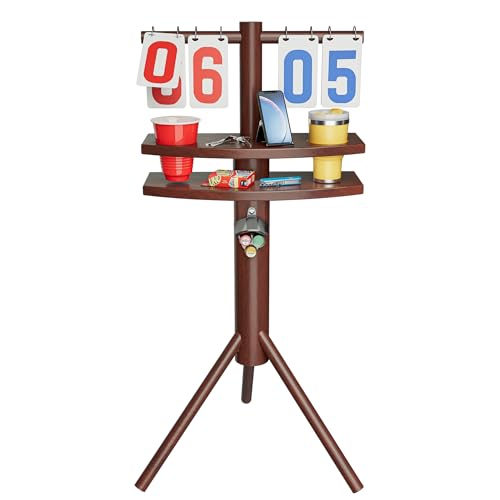 MUCITAGF Cornhole Scoreboard with Drink Holder & Bottle Opener & Magnetic Cap Catch, Weather Resistant, Cornhole Score Keeper for Outdoor, Yard Games Accessories