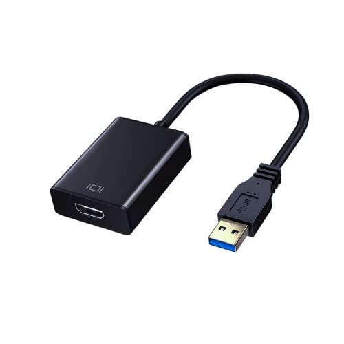 Aolirot USB a HDMI Adaptador, USB 3.0/2.0 a HDMI HD1080P@60HZ Audio Video Convertidor Cable para PC Laptop Projector HDTV Compatible con Windows XP / 10/8.1/8/7 Mac0S Cover
