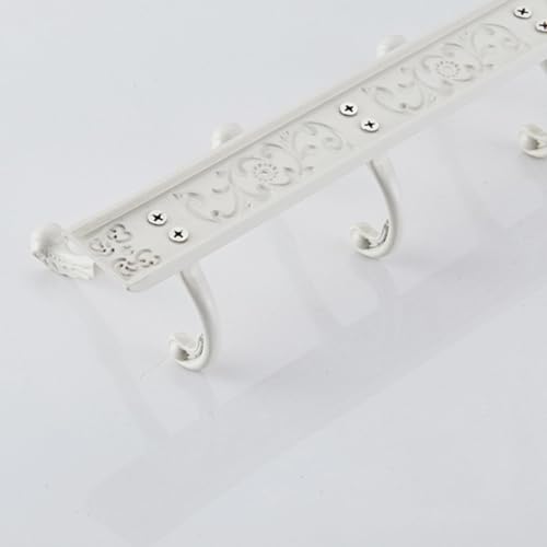 Porte-manteau blanc cuisine et douche à 5 crochets muraux - 3