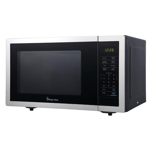 Image of 0.9 cu. ft. 900-Watt Countertop Microwave with Digital Touch | 6 Preprogrammed Cook Modes, Child Safety Lock, Glass Turntable, Auto Defrost by Weight or Time, Add 30 Seconds