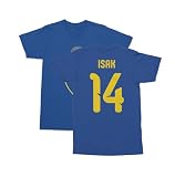 Sweden 2026 Isak 14 Tribute Two-Sided Unisex T-Shirt (Royal, 3X-Large)