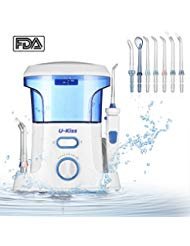 Water Dental Flosser, 600ml IPX7 Waterproof Oral Irrigator with 7 Interchangeable Jet Tips 10 Modes for Oral & Nose Care, Braces & Bridges Care, Leak-Proof Portable for Home, Travel, Adults,Kids