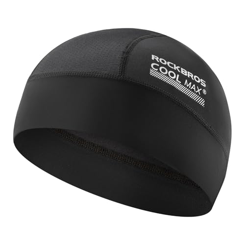 ROCKBROS Sommer Fahrrad Mütze UV Schutz UPF 50+ Fahrradmütze Helmmütze Unterziehmütze für Fahrradhelm Skihelm Cycling Cap Atmungsaktive Mützen Schnelltrocknende Kappe für Rennrad MTB Outdoor Sports