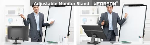 Image of Wearson Foldable Low Profile Monitor Stand - Compatible with VESA 75x75 and 100x100 Monitor Mounts (Model WS-03A2)