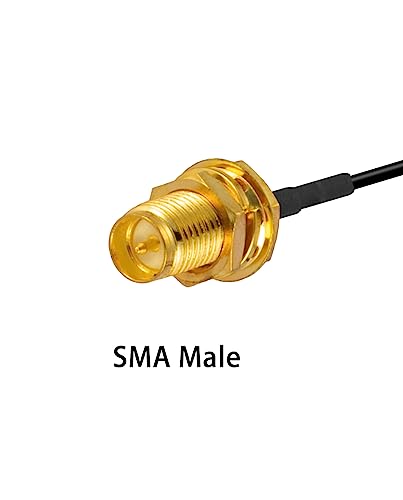 Vecys 2PCS U.F.L1 to RP-SMA Female Low Loss Coaxial Cable 4" /10CM U.F.L1 1.13mm Mini-Coaxial Pigtail Cable for Wireless Routers Mini PCIE Network Cards PCI Wi-Fi WAN Repeater - Image 4