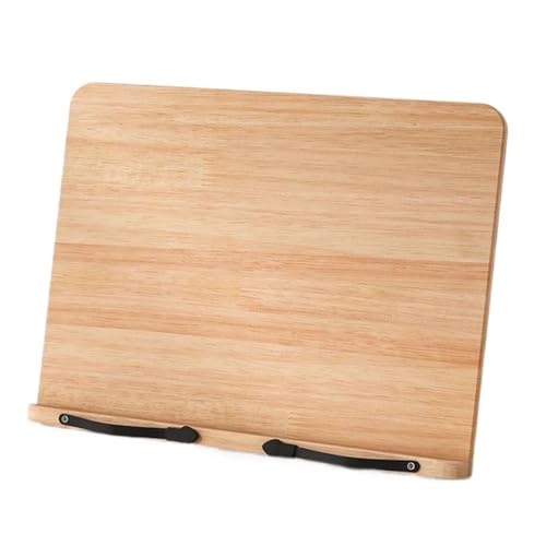 天然竹製読書スタンド - 多段階角度調整、折りたたみ式で持ち運び可能、多機能デスクトップスタンド、読書/執筆/オフィスに最適