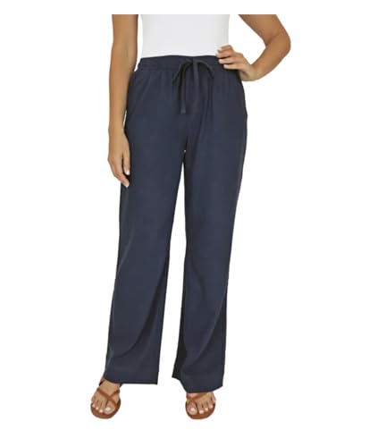 Briggs Womens Pull-On Linen Blend Pant (US Alpha X-Large Regular Regular Navy (Blue))