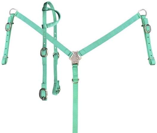 Nylon One Ear Headstall and Breast Collar Set.