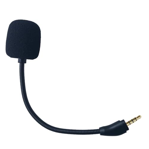 SPTSSWET Replacement Game Microphone Compatible with HyperX Cloud III 3 Wired Wireless Gaming Headset for PC Xbox One PS4 PS5 Detachable Noise Cancelling Microphone,Black