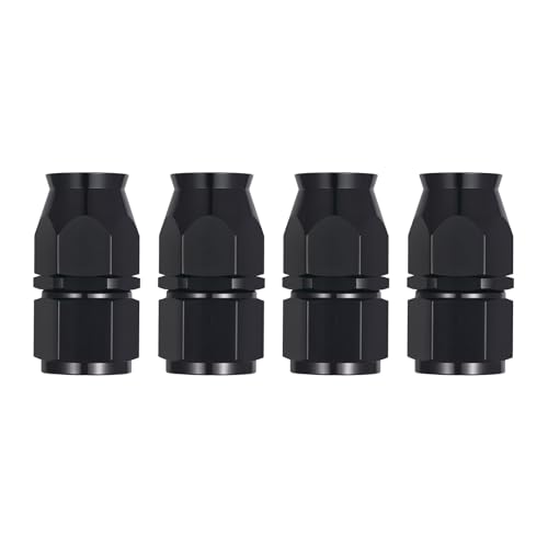Image of EVIL ENERGY 12AN PTFE Hose End Fitting Straight Black for PTFE Hose Only 4PCS