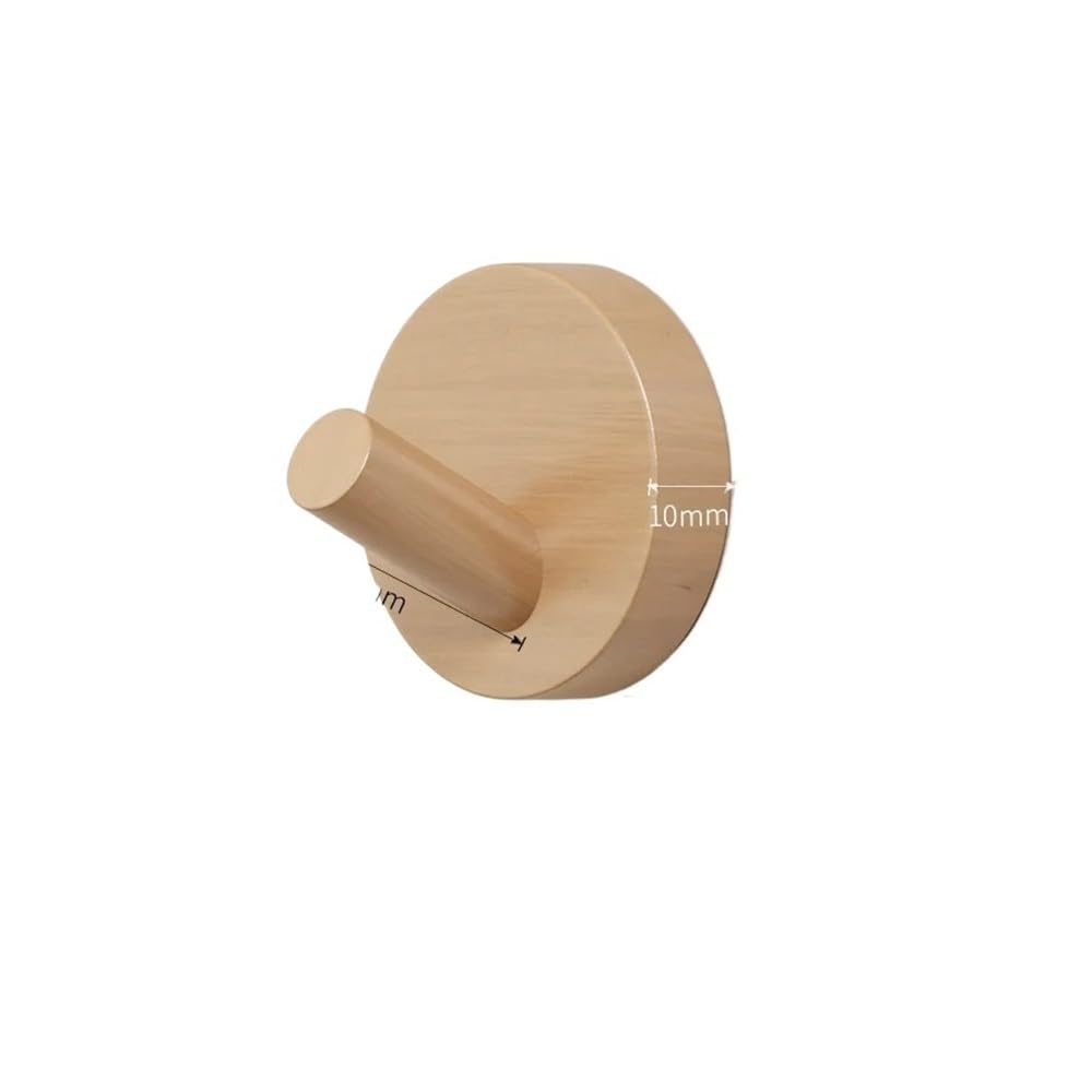 Sunrrafck Yx A 1Pcs Self-Adhesive Solid Wooden Hook Walnut Key Decorative Towel Holder Door Hanger Wall Coat Rack Kitchen Bathroom Organizer(Yx A)