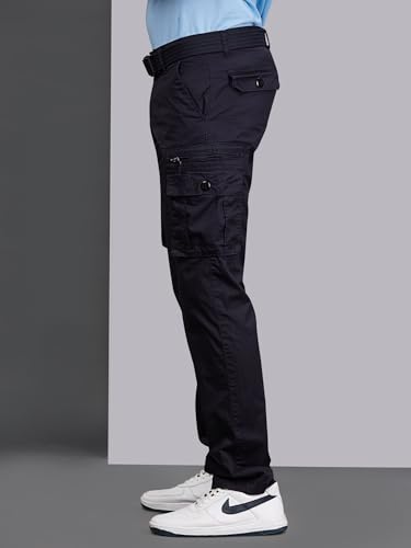 Image of BEEVEE Mens Fixed Waist Cargo Pant with Belt.
