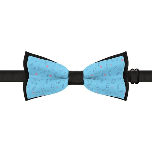 GoasNei Nurse Medical Theme Bow Tie for Men Adjustable Necktie Funny Tie Neck Ties for Weddings Party