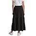 Boho Eyelets Flowy Maxi Skirt for Girls Summer Elastic High Waisted A-Line Long Tiered Swing Beach Skirts for 4-15 Years
