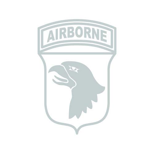 Image of 101st Airborne Division Sticker - Decal - Die Cut - Screaming Eagles - Silver 6.00 inch x 8.83 inch