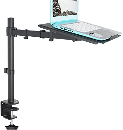 Image of Jin Office Single Monitor Stand | 9 kg Weight Capacity Supports Upto 32 inches Screens | Single Laptop Monitors Arm | Monitor Desk Mount | Height Adjustable Stand (with Laptop Tray)