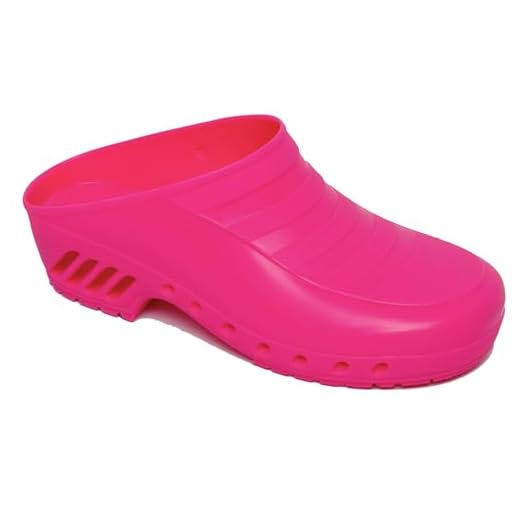Zoccoli professionali, senza fori, taglia 37-38, fucsia, zoccoli sanitari, zoccoli da chef, zoccoli ospedalieri
