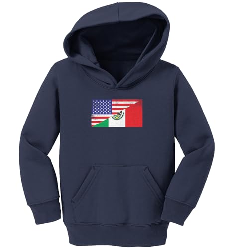 Haase Unlimited Mexican American Flag - Heritage Pride Toddler/Youth Fleece Hoodie