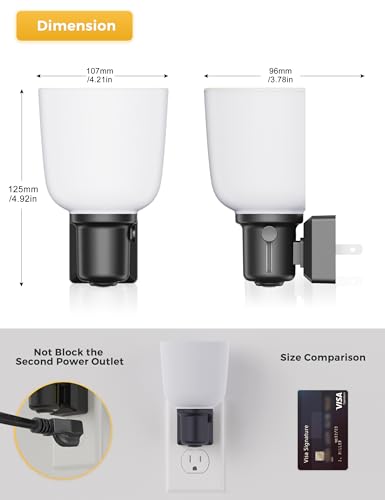 Image of L LOHAS LED Night Lights Plug into Wall,[2 Pack] Dimmable Plug in Night Light,0-100LM Adjustable Brightness,Dusk to Dawn Sensor, 3000K Soft White, Boho Farmhouse Night Lights for Bedroom Bathroom