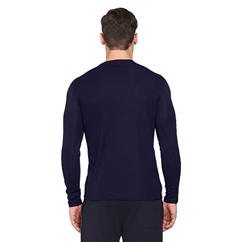 Image of TQH Full Sleeve T Shirt for Men | Pack of 2 T-Shirt for Man Full Sleeve | Gym Workout | Men's Tshirts | Slim Fit Polyester Round Neck Solid Sports T-Shirts for Running Training Casual Wear