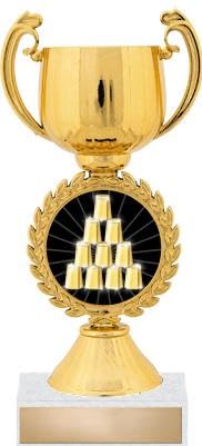 Crown Awards Customize Now, 7.25" Gold Sport Stacking Shadow Cup Trophy Prize