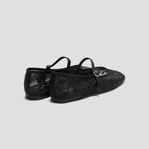 Image of VIVAIA Women's Margot Mary Jane Square-Toe Ballet Flats
