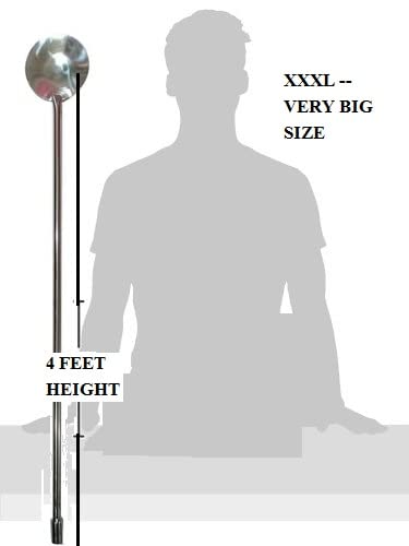 Image of Halwai Kabgir Extra Large Size Palta Kabgeer Big Size, Long (Stainless Steel), Various Sizes - (3 FEET Medium Size)