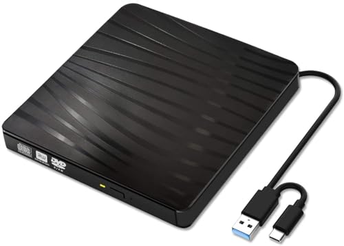 USB 3.0 Lectora CD DVD externa portátil negra miniatura 1
