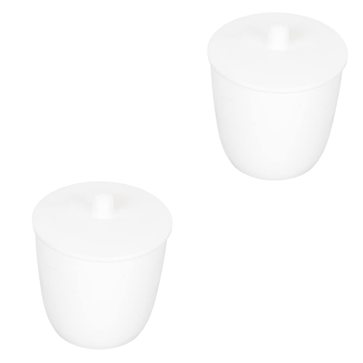 CIYODO 2pcs Crucible for Metal Melting 100ml Porcelain Lid PTFE Heat Conductive Lab Testing Kit