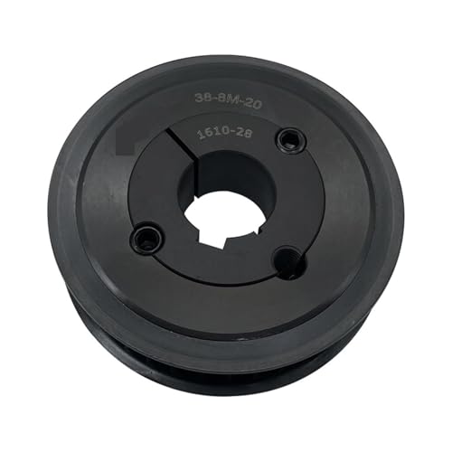VAYEODEYU Polea de distribución tipo V, 8M, correa síncrona de acero de 38 dientes, 20mm de ancho, varios tamaños(42mm)