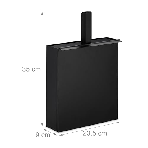 Foto von Relaxdays Ascheeimer mit Schaufel, Aschebehälter für Kamin, Grill, Ofen, Aschekasten, Ascheschaufel m. Einschub, schwarz