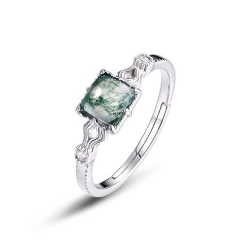 Bague carrée en argent ajustable pour sublimer vos tenues de soirée