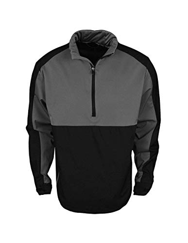 Callaway Swing Tech 1/4 Zip Color Block Long Sleeve Golf Jacket, Caviar, X Large