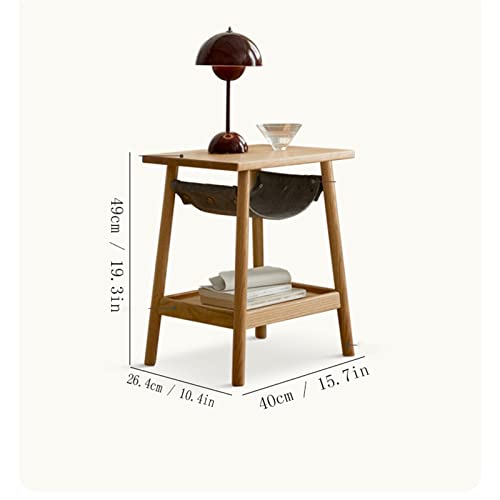 Table d'appoint rectangulaire bois double couche petite table basse de salon