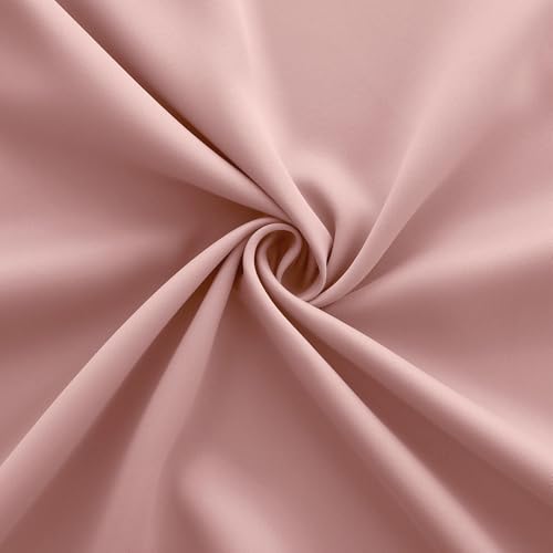 Image of KOUFALL 52x96 Inches Long Dusty Pink Blackout Curtains for Living Room