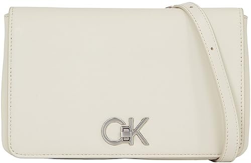 Calvin Klein Mujer Bolso con correa pequeño, Marfil (Dk Ecru), Talla Única
