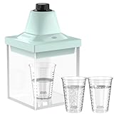 Resin Bubble Remover Machine, Resin Vacuum Chamber 5 Mins Remove 99.99% Bubbles, 95kPa Resin Degassing Chamber, Compact Airless Machine for Epoxy, UV, Silicone, Art Resin Mold Casting(Mint Green)