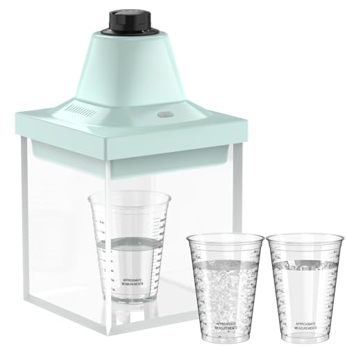 Resin Bubble Remover Machine, Resin Vacuum Chamber 5 Mins Remove 99.99% Bubbles, 95kPa Resin Degassing Chamber, Compact Airless Machine for Epoxy, UV, Silicone, Art Resin Mold Casting(Mint Green)