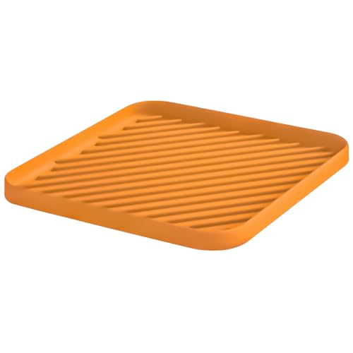 HvOvMvE Silicone Sink & Drawer Organizer Tray (Orange)