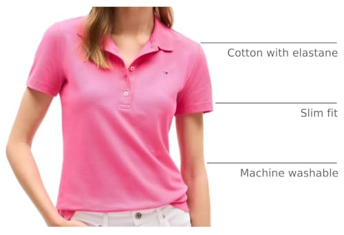 Image of Tommy Hilfiger Women's Solid Short Sleeve Pique Polo Shirt