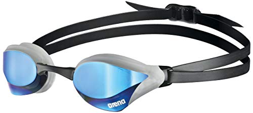 Arena Cobra Core Swim Goggles for Men and Women, Blue/Silver, Swipe Anti-Fog Mirror (New), One Size fits All