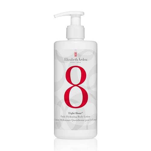 Elizabeth Arden Eight Hour Daily Hydrating Body Lotion, Lozione Corporale Idratante con Burro di Karité, Olio di Avocado e Complesso Prebiotico, Protegge e Nutre la Pelle Secca, 380 ml