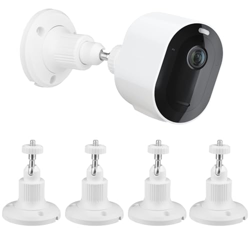 YeDrop 4pack Wall Mount for Arlo Pro Arlo Pro 2 Arlo Ultra Arlo Pro 3 Arlo Essential Spotlight Camera 360 Degree Adjustable Mounting Bracket for Camera with 1/4 Screw Connector KYUS-KYD15