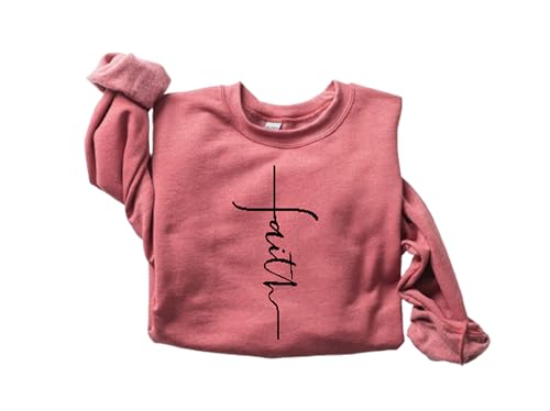 Faih sweatshirt,Christian clothing,Faith Sweatshirt, Faith Cross Sweatshirt, Christian Gift, Faith Gift,Love and Grace Shirt, Faith Cross, Vertical Cross, Jesus