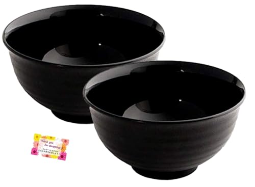 日本製 【電子レンジ・食洗機対応】 レンジ多用丼 土器風質感の黒 軽く割れにくい めん類や丼物 お子様 ご夫婦 介護用にも 【2個セット】