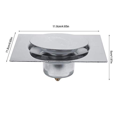 Fdit Bodenablauf Quadrat Pedal Schlag Art Bodenablauf Edelstahl für Badezimmer Waschraum Garagenkeller(#2)